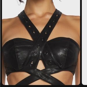 DOLLSKILL Black Compression harness top